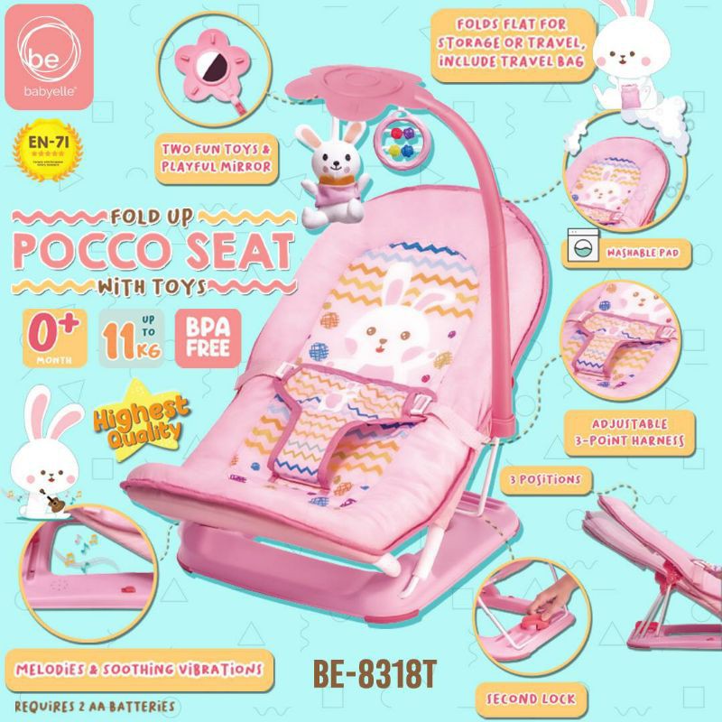 Babyelle Fold Up Poco Seat With Toys -  BE-8318T