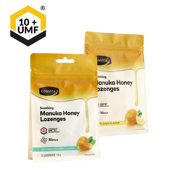 

COMVITA Manuka Honey Lozenges Lemon & Honey Cool Mint 12 Loz Permen Madu Imun
