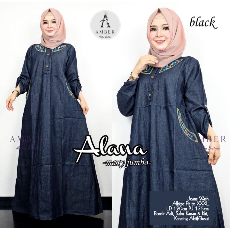 GAMIS JEANS TERBARU 2022 UNTUK WANITA MUSLIMAH DEWASA  BAJU MAXY  KEKINIAN  MODIS DAN TERPOPULER DEN