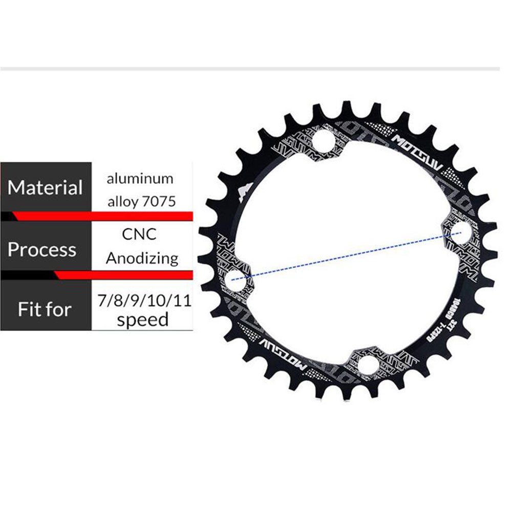 Sproket Gigi sepeda sprocket gigi Sepeda Aluminium 32T 34T 36T 38T 104BCD