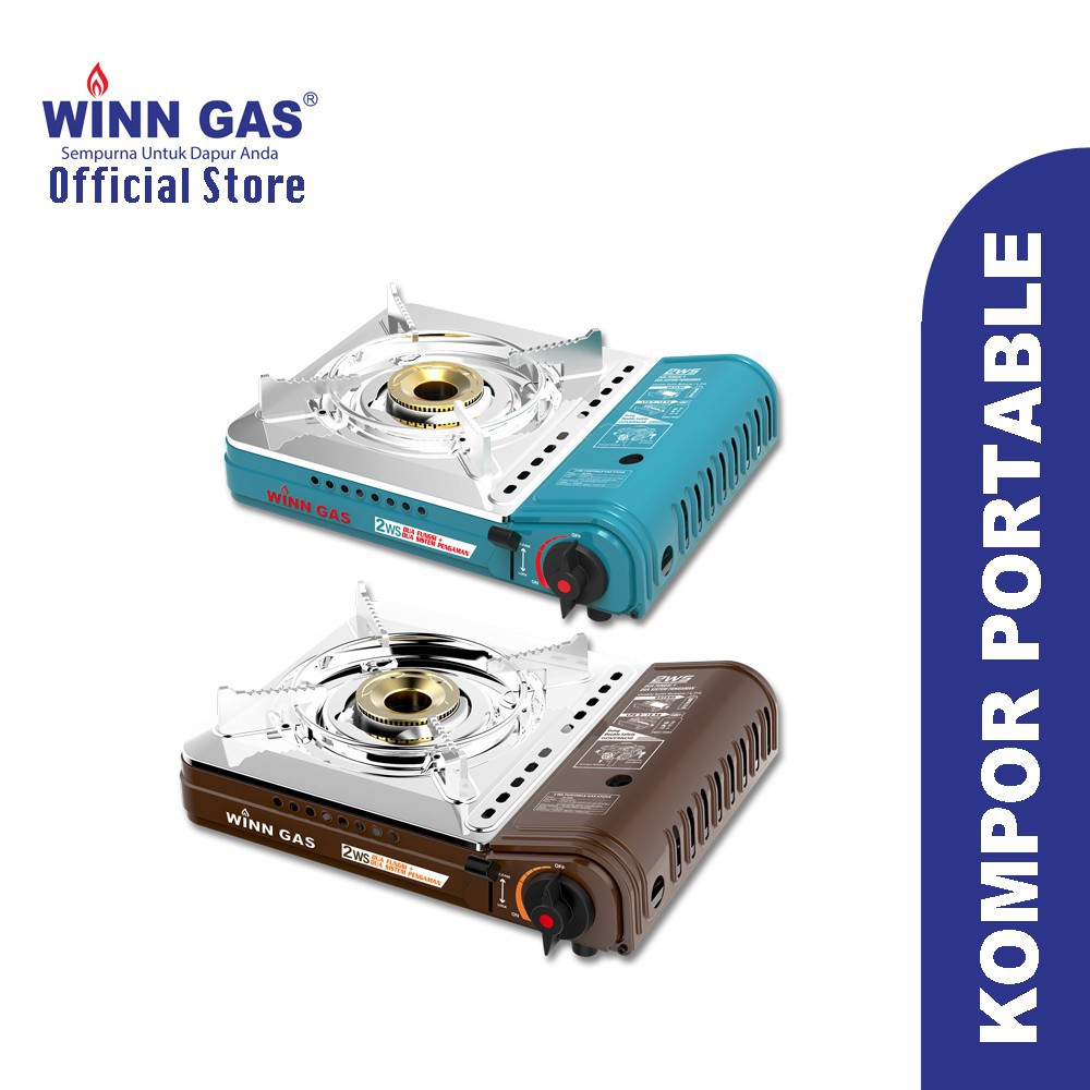 Winn Gas W2WS - Kompor Gas Portable 2 Fungsi Tabung kaleng 3-13 kg