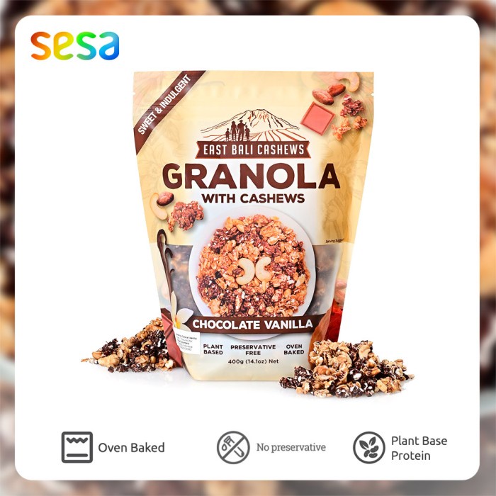 

Jual East Bali Cashew Granola Chocolate Vanilla 400 G