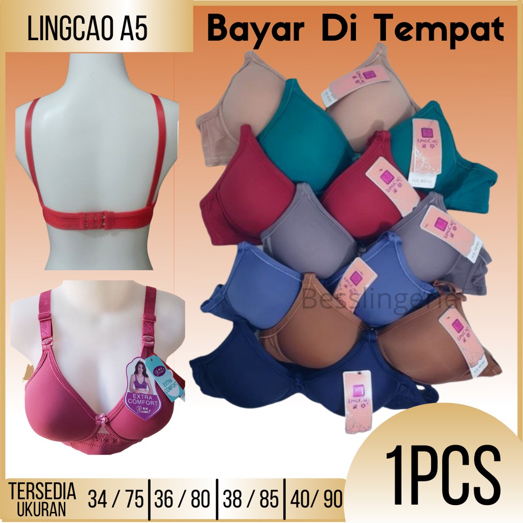 COD | Bra BH Tanpa Kawat Ling Cao A5 Ukuran 34-40