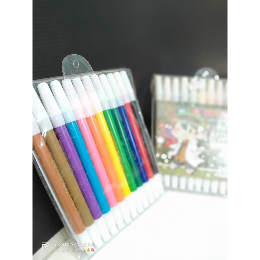 

Spidol Marker Set isi 12 Warna Snowman/ Spidol Snowman 12 Warna Kecil