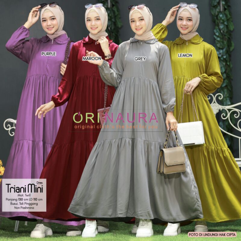 TRIANI Mini Dress Muslim Wanita by Orinaura