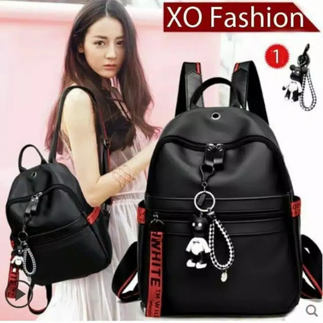 Tas Ransel Wanita Off White Backpack Fashion Ala Korea