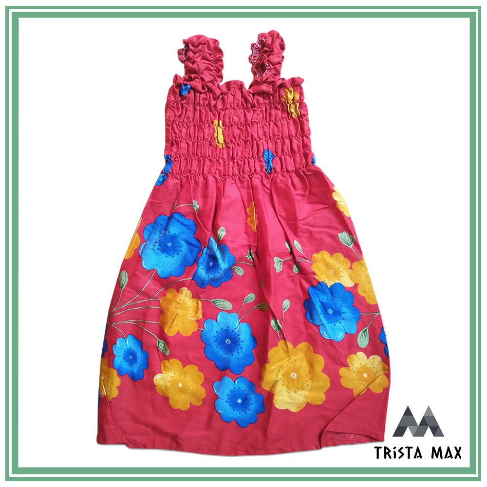 Grosir Baju Daster Bali Anak - Model Baju Daster Bali - Dress Anak Motif Bunga - Daster Anak Adem