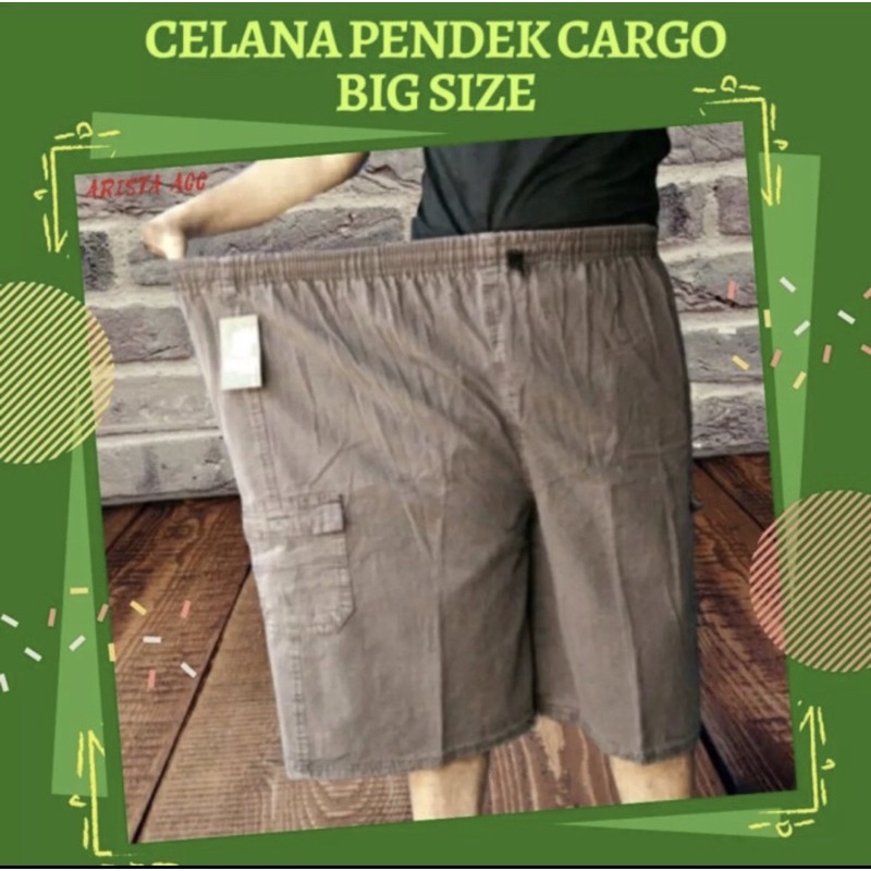 Celana pendek pria cargo XXXXL BIGSIZE JUMBO