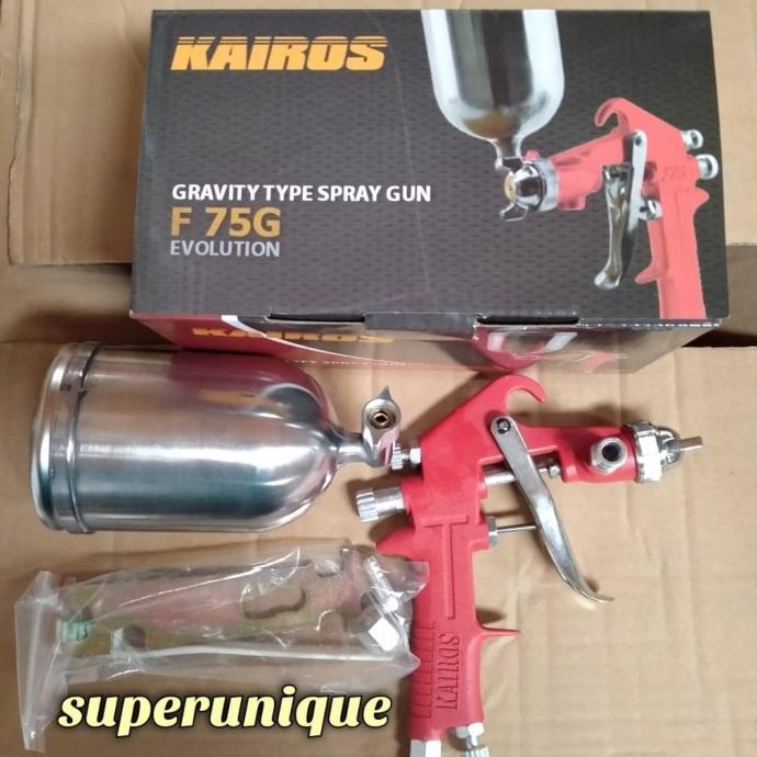 ALAT SEMPROT CAT TABUNG ATAS / AIR SPRAY GUN F-75G KAIROS SGL Termurah