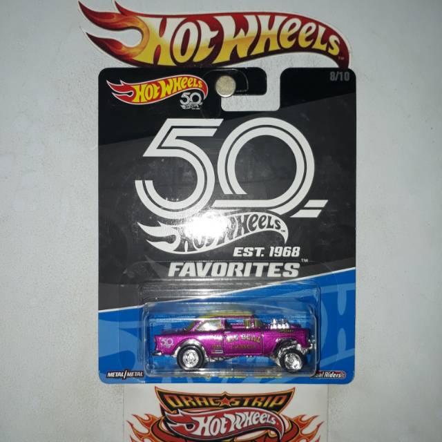 Hot Wheels Chevy Bel Air Gasser Favorite 50th Ban Karet
