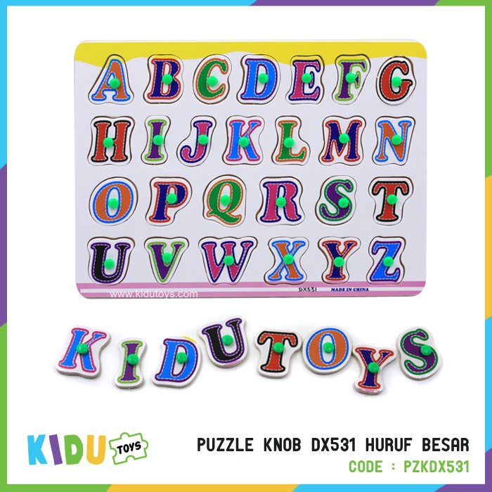 Mainan Puzzle Anak Puzzle Knob Huruf (PART 1) Kidu Toys