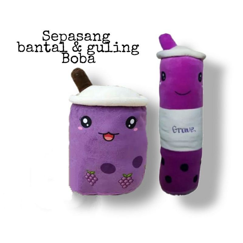 sepasang boba L dan guling boba