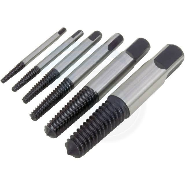 Screwdriver Extractor Tap Balik SET 5 Pcs / SET 6 Pcs Alat Pembuka Baut Rusak Screw Extractor Set Hand Tap K55