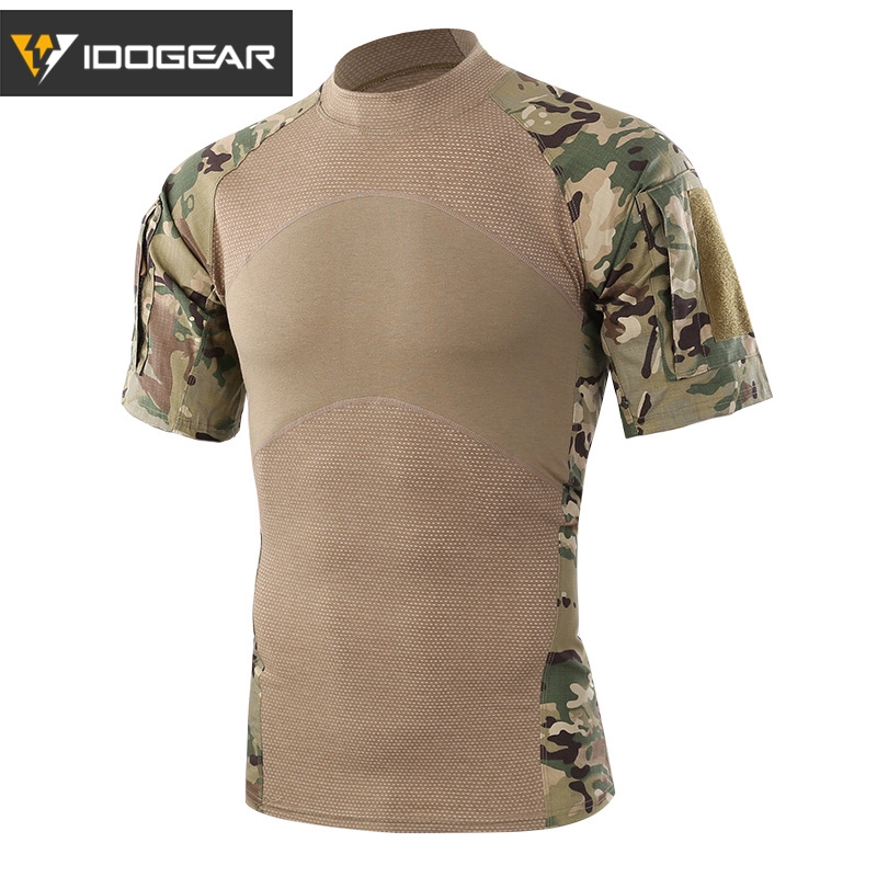 Idogear Kaos  T Shirt Tactical Combat  Pria Round Neck 