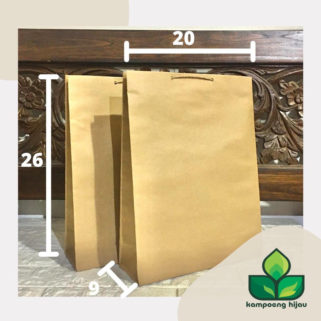 

Tas kertas Polos Kraft Coklat Tas Kertas Hajatan Paperbag Souvenir