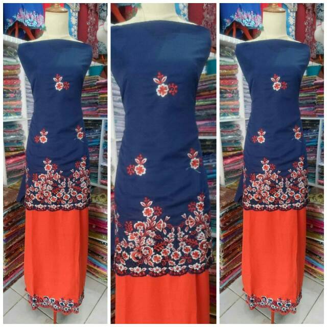 Bahan/bakal kurung bordir