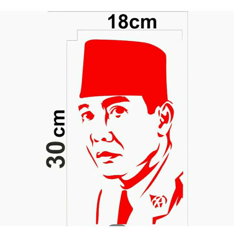 stiker Siluet Bung karno,Gusdur, Pak Harto / stiker Cutting all motor mobil