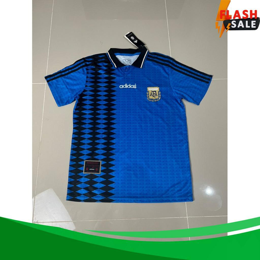 PAKET INSTAN BAJU BOLA JERSEY ARGENTINA AWAY RETRO 1994 MARADONA