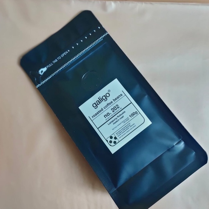 

Roasted Beans Robusta Lampung Asli/ Premium 100g ( Galigo Coffee)