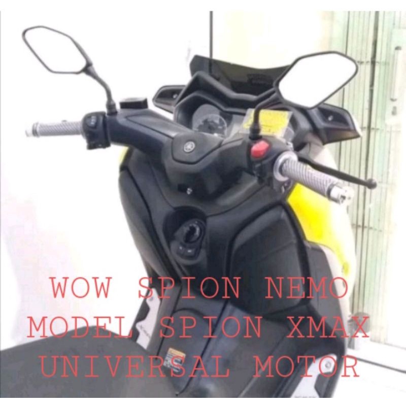 Spion Nemo/MHA/Model Xmax Drat Honda/ All Vario 110/125/150/160/pcx150 pcx160 adv150 ADV 160 All Beat All Scoopy All Genio Dill Bisa juga pasang Di All Yamaha All Mio All Fino Dill