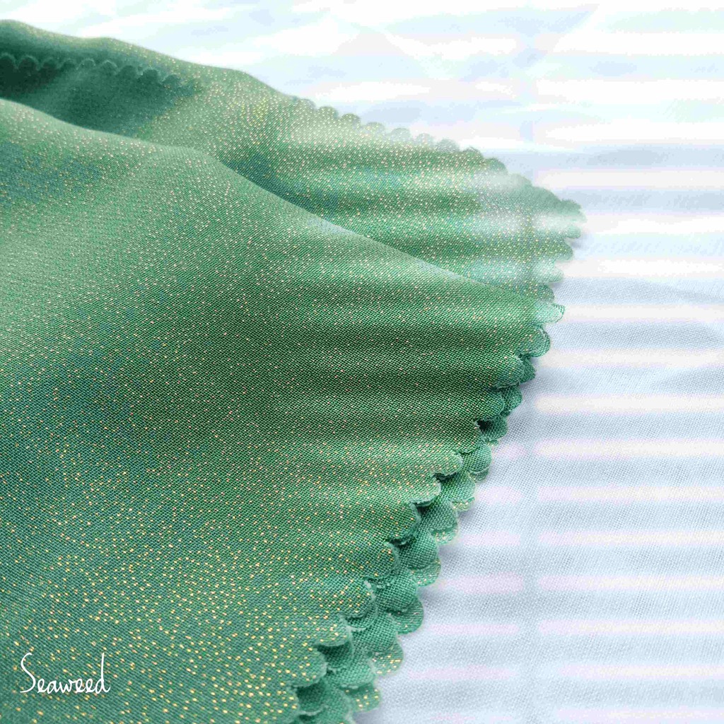 SHINAR GLAMOUR Gliter Hijab 115x115cm / Kerudung / Jilbab Segi Empat Premium-SHINAR-SEAWEED