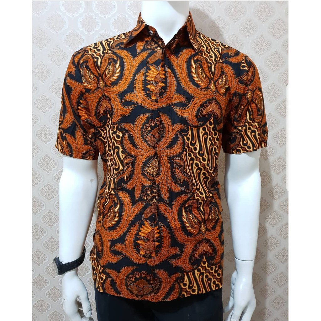 Kemeja Batik Pria Motif G Kramik Exclusive Design Shopee Indonesia