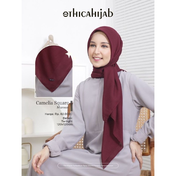 [READY] ETHICA CAMELIA SQUARE KERUDUNG SEGIEMPAT