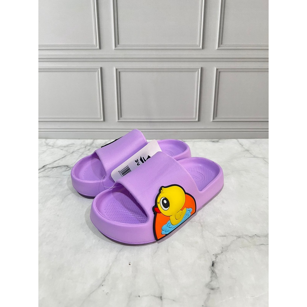 DX-386D-DC Sandal Selop Anak Perempuan / Sandal Selop Karet Anak Cewek Motif Bebek Merek Dulux Ukuran 24-29