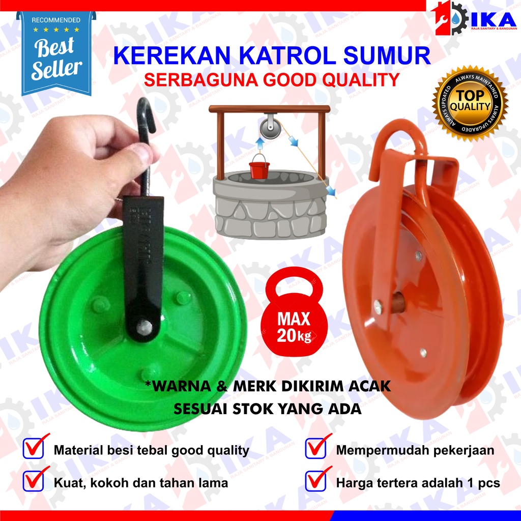 KATROL KEREKAN RODA SUMUR TIMBA 15 Cm BANGUNAN KUAT / MENIMBA AIR SUMUR BAK KOLAM MANUAL