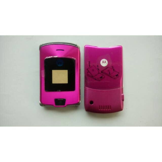 Casing motorola v3i fullset pink