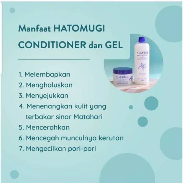 Hatomugi Skin Conditioner 500ml Free Gift