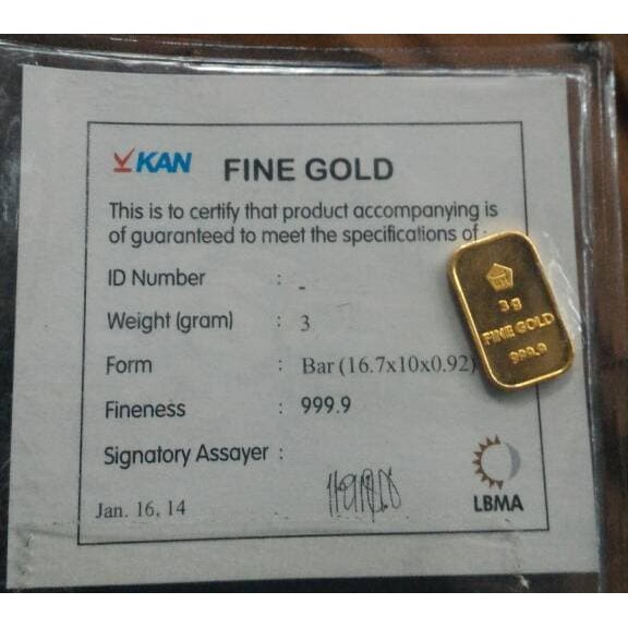 3 GR (GRAM) LOGAM MULIA/LOGAM MULIA ANTAM/LM/EMAS ANTAM LAMA