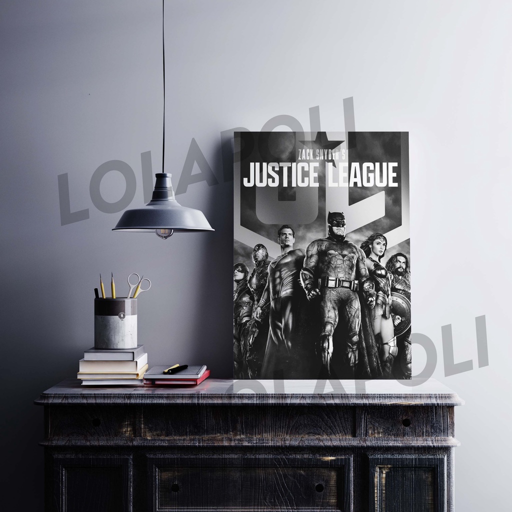 Hiasan Dinding Poster Kayu - Justice League Zack Snyder