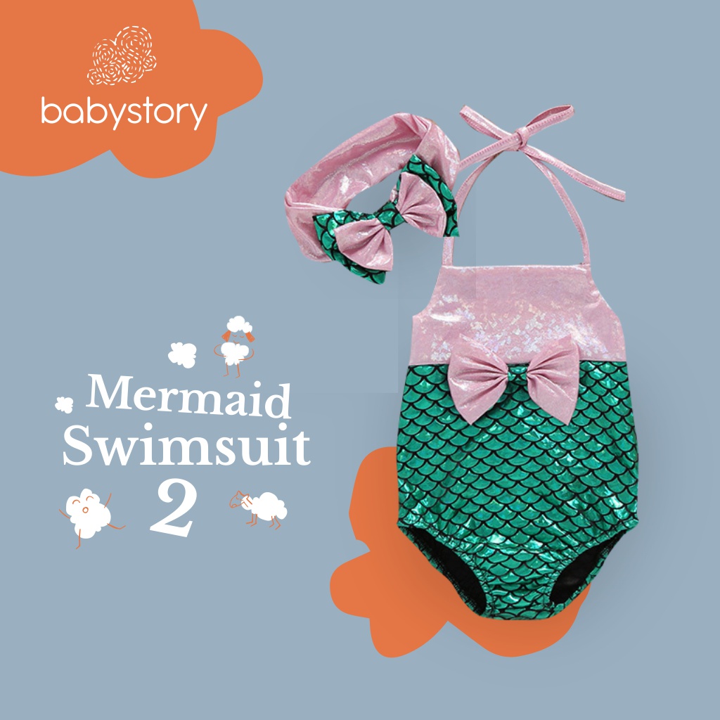 Mermaid Swimming suit Baju berenang anak perempuan baju renang anak