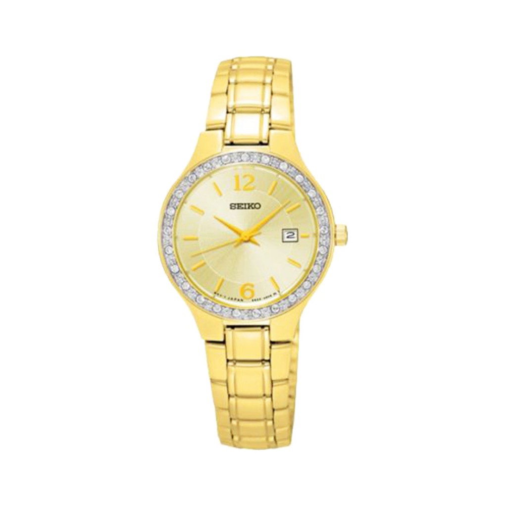 Jam Tangan Wanita Seiko Original Garansi Resmi SUR782 SUR782P1 Strap Stainless Steel Gold