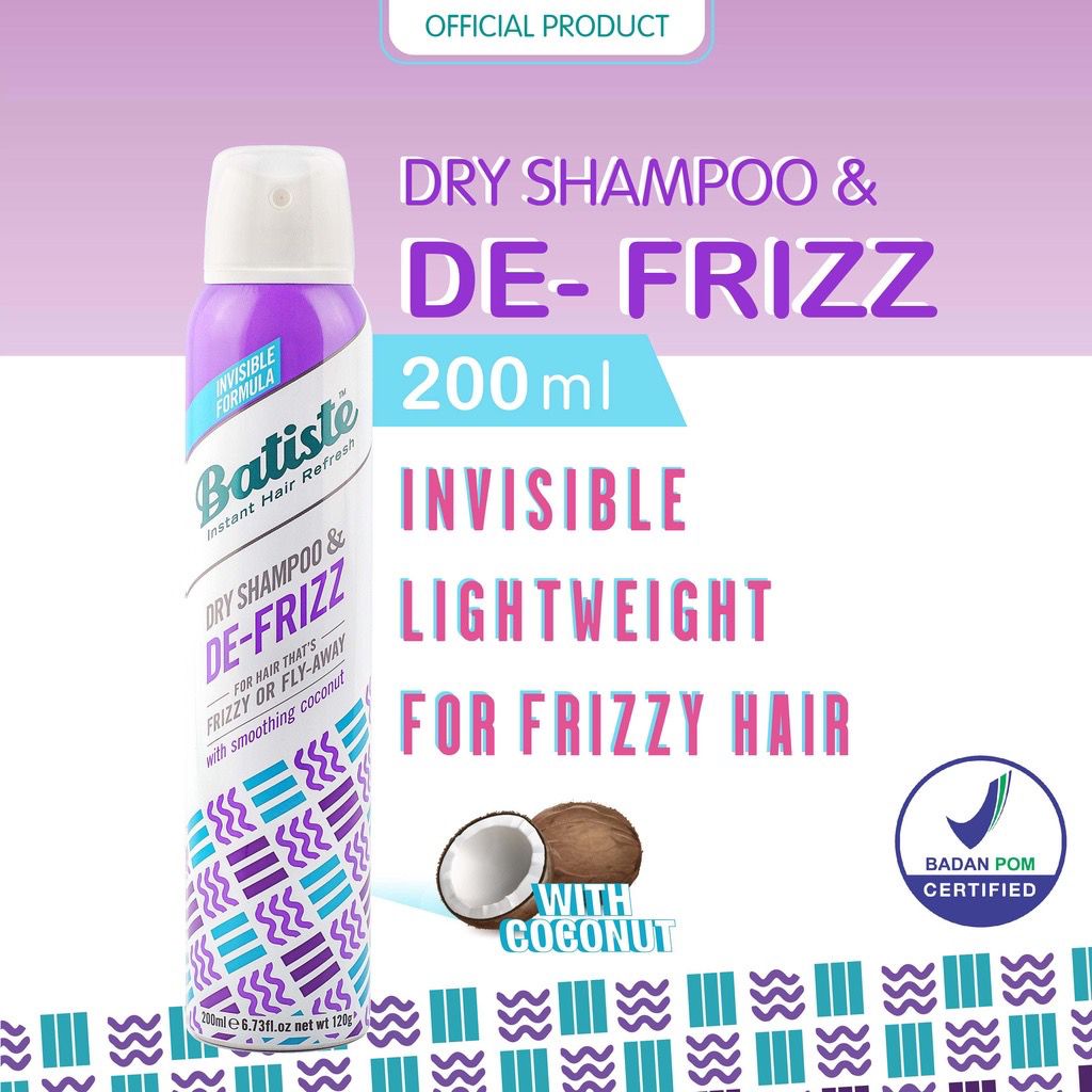 BATISTE Benefit Dry Shampoo &amp; De-Frizz 200ml