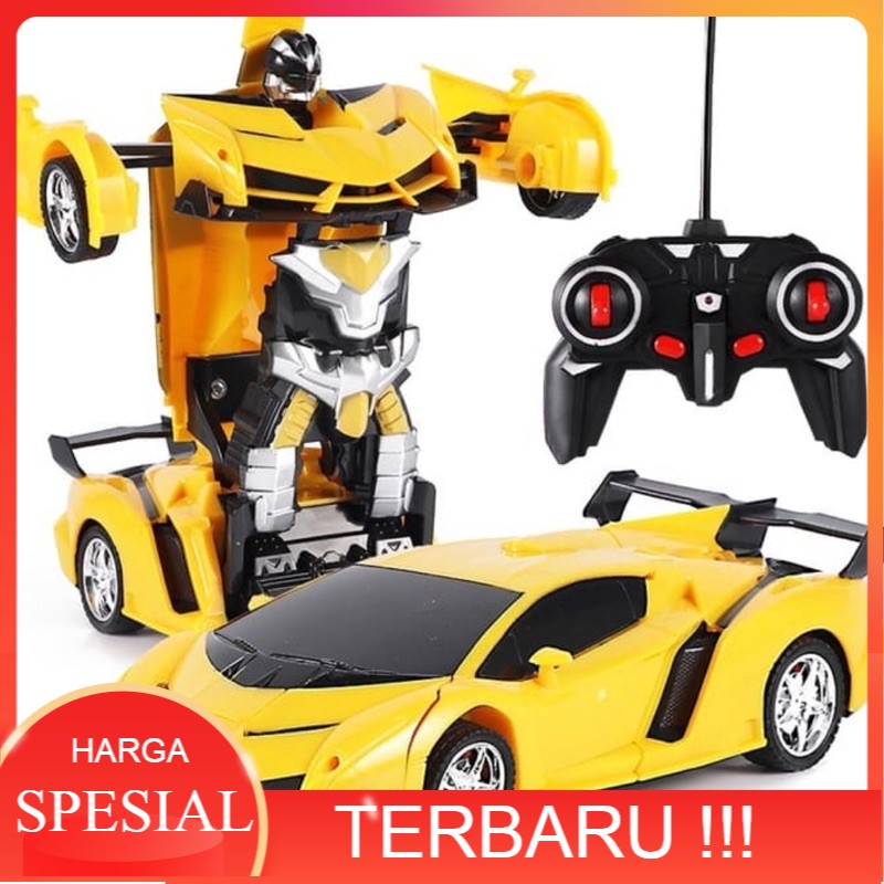 Mainan Anak Laki-Laki Maenan Anak Terbaru Mobil Remote Transformer Bisa Berubah Jadi Robot