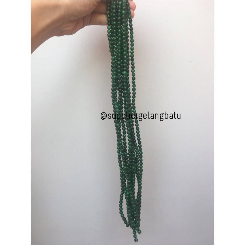 bahan batu giok burma 6mm renceng kalung gelang akik imperial jade fashionita aksesoris import craft