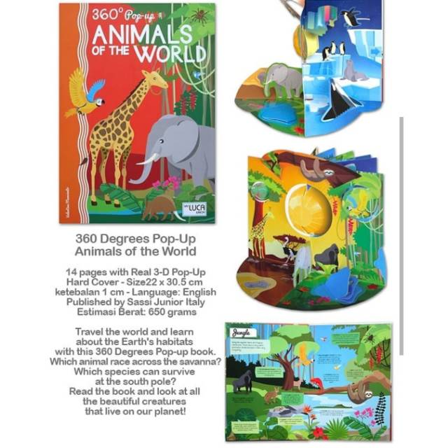 Pop Up 4Dimensi Animals