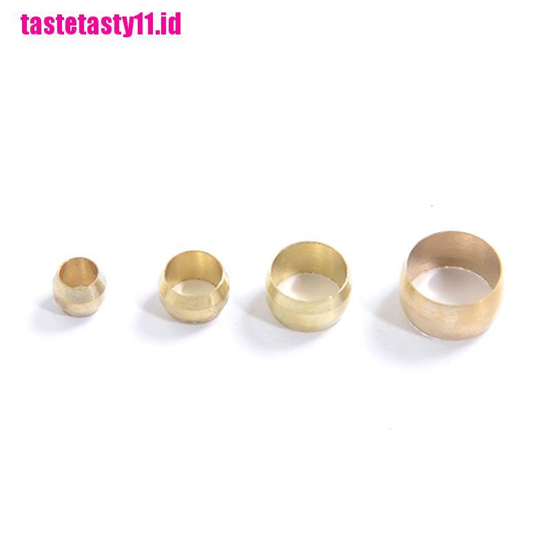 10 Pcs Cincin Segel Kompresi ferrule Ganda Bahan Kuningan