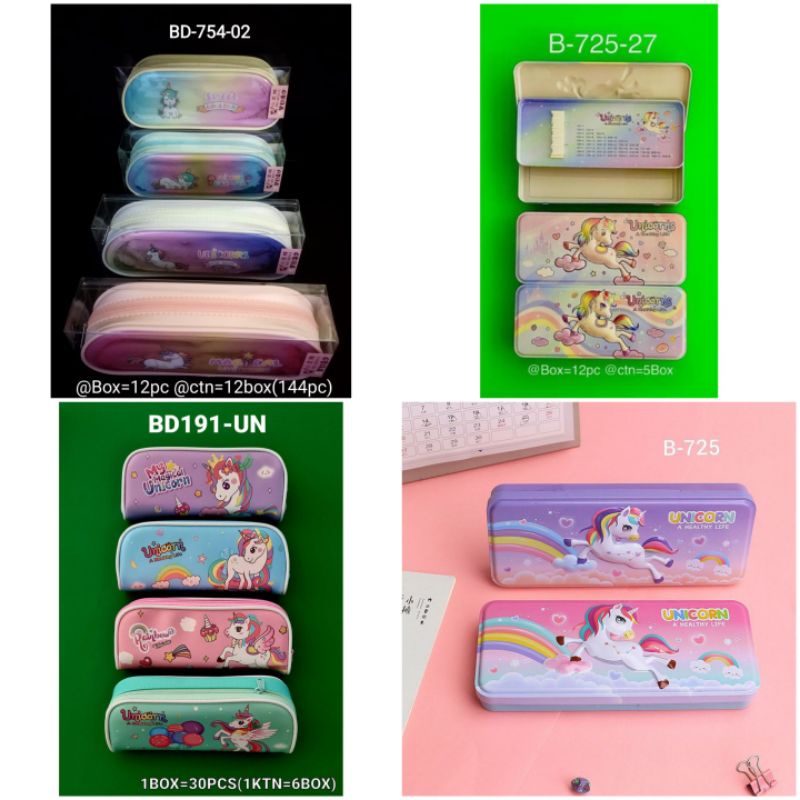 

++ FREE BUBBLE WRAP + DUS Tempat Pensil Kotak Pensil Kualitas Premium Xiao Ling Jing Gambar Timbul Unicorn b-725 RABBIT 78-12/ 191 194/ 727/ Xiao Ling Jing BD 754 - 02