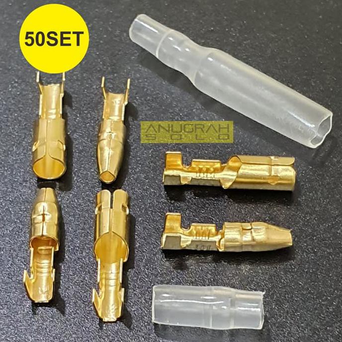 Kabel Skun Bulat Jantan Betina Konektor Motor Male Female Brass Ansol159 Ori