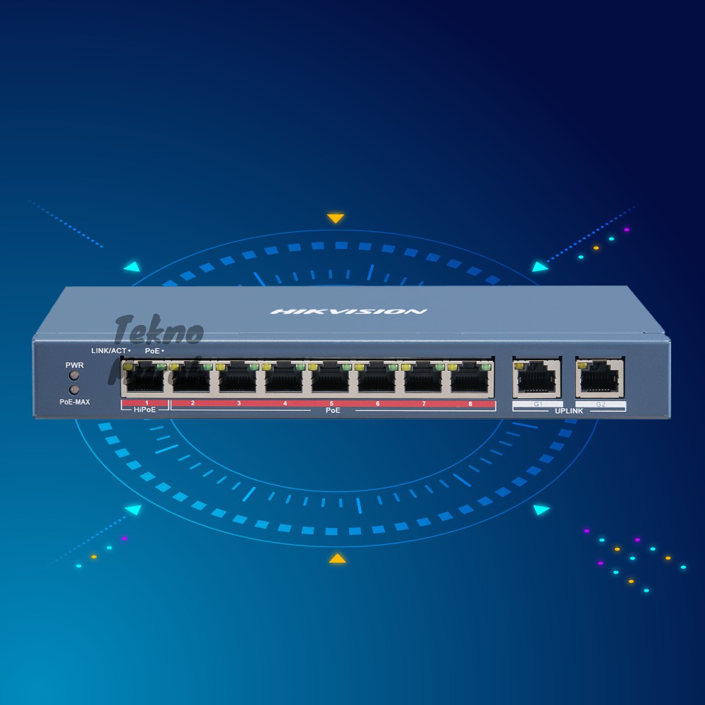 SWITCH INTERNET HIKVISION DS-3E0106HP-E POE 8 PORT
