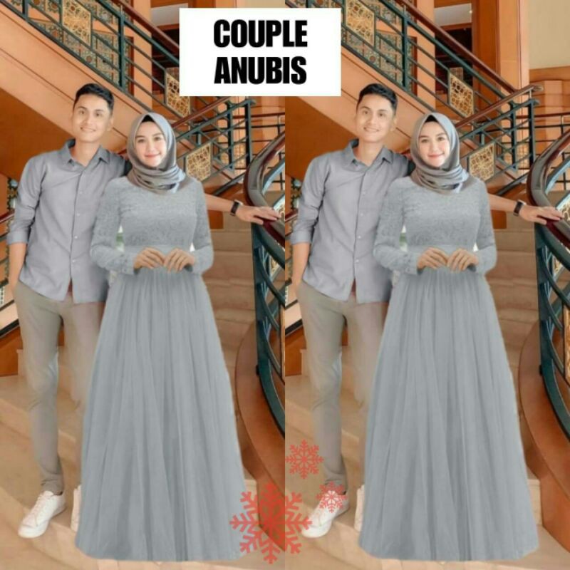 COUPLE ANUBIS/BAJU PASANGAN PRIA WANITA KOKO GAMIS/COUPLE MUSLIM/COUPLE PESTA RESEPSI/COUPLE LARIS