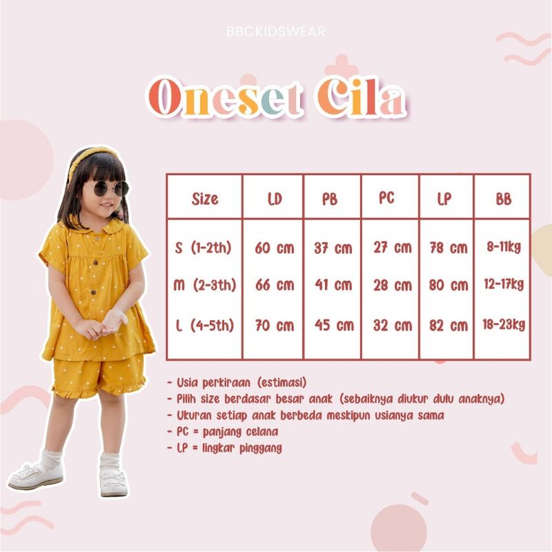 ONESET CILLA BY BBCKIDSWEAR