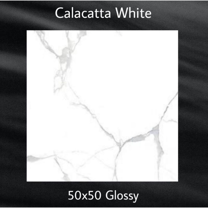 Keramik Lantai Glossy 50x50 CALACATTA WHITE Concord