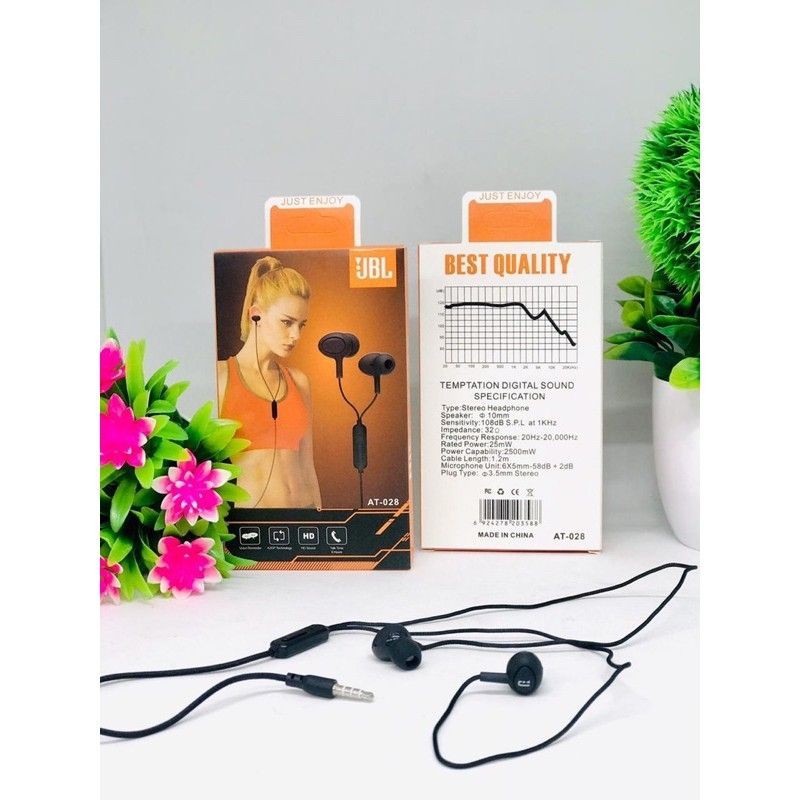 Headset J Handsfree Earphone J AT028 Bass AT-028