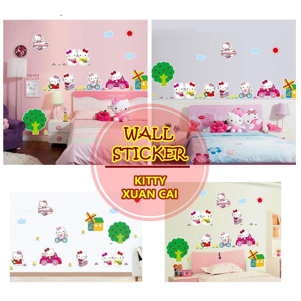 WALL  STICKER  KITTY XUAN CAI STIKER DINDING