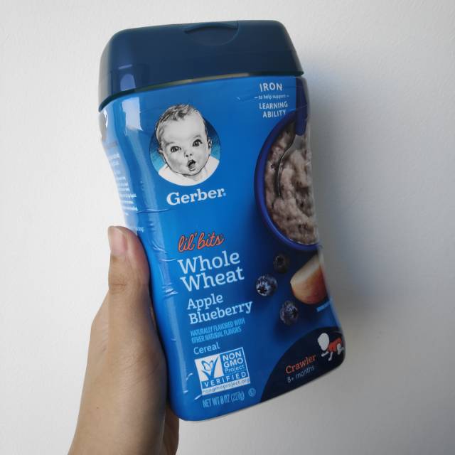 gerber lil bits whole wheat apple blueberry cereal