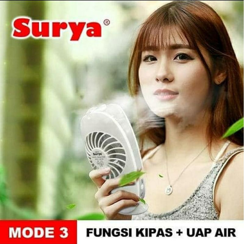 Kipas Angin + Uap Air Mini 3&quot; Portabel / Mini Fan with Air Cooler Misty Merek SURYA SDR 61